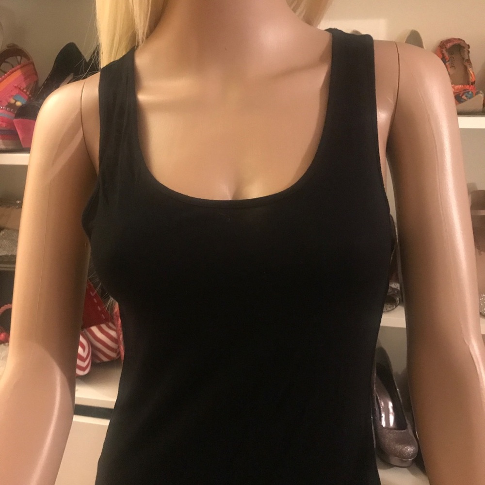 Twentyone Black T-Shirt Dress W/Ruffles - Picture 4 of 6